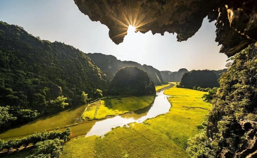 Du lịch Ninh Bình – Tràng An ngắm lúa chín vàng rực bắt mắt - ảnh 1