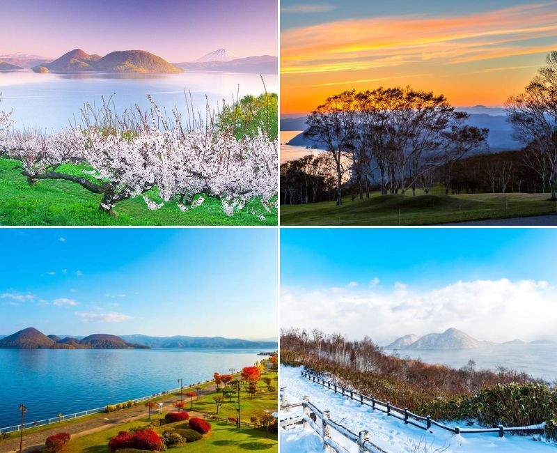 Hồ Toya hiện lên thật ảo dịu qua từng mùa Hồ Toya hiện lên thật ảo dịu qua từng mùa