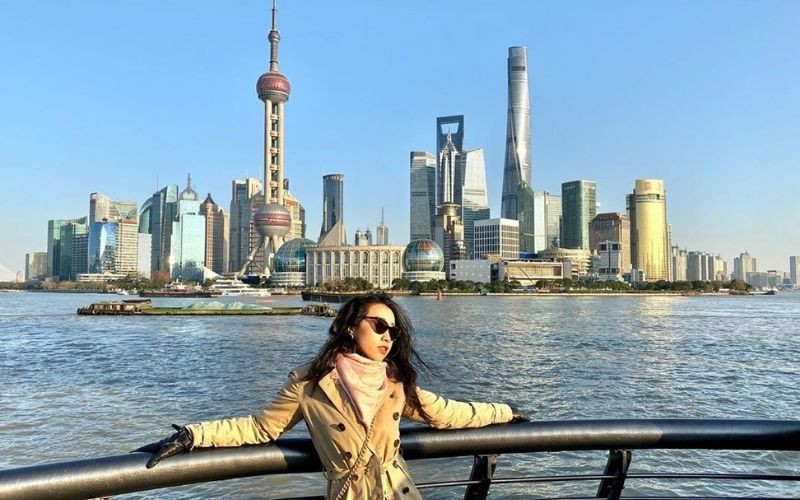  bến Thượng Hải với kiến trúc châu Âu cổ điển vào tháng 12