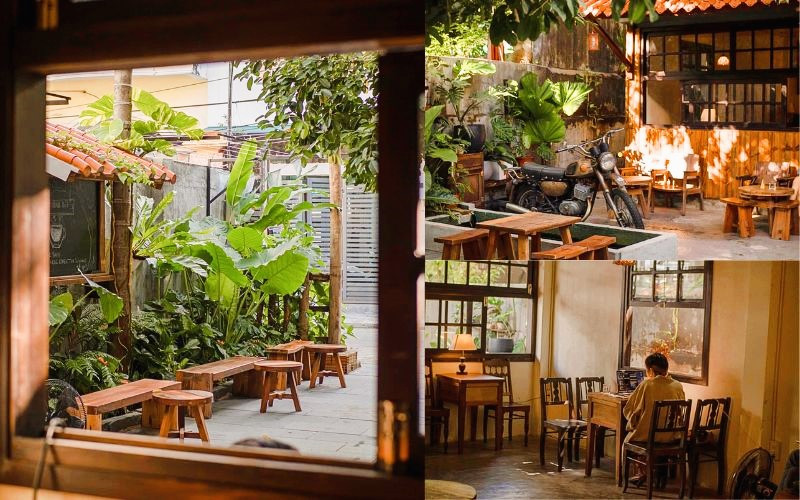 Quán cà phê với phong cách vintage ấm áp Quán cà phê với phong cách vintage ấm áp