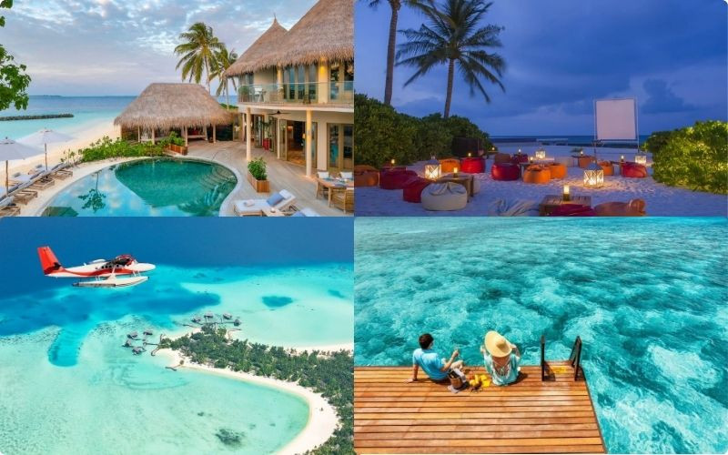 Toàn cảnh thiên đường biển xanh với những khu nghỉ dưỡng nổi trên mặt nước